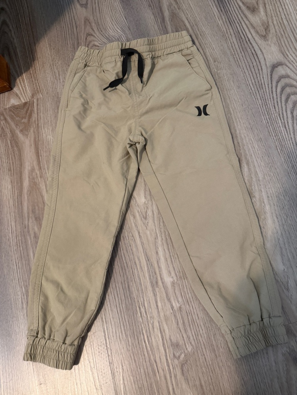 Hurley Kids Tan Joggers with Black Drawstring